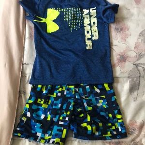Boys underarmour short and t-shirt